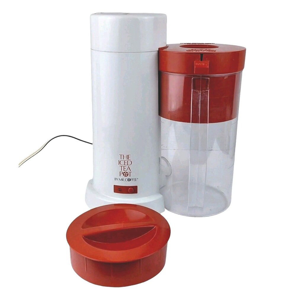 Mr. Coffee Ice Tea Maker 1990 Vintage With Carafe & Pitcher Lids Working No Box